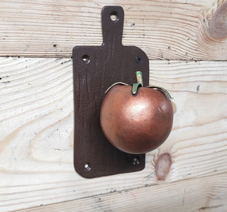 Hand Forged Iron Tomato Door Handle: Unusual Kitchen Decor