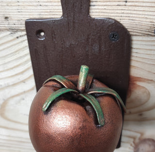 Hand Forged Iron Tomato Door Handle: Unusual Kitchen Decor