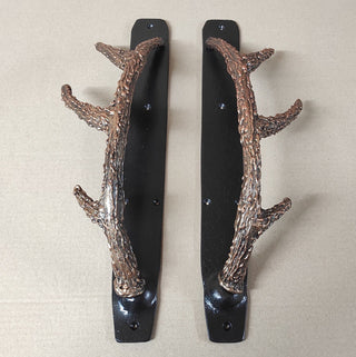 Door handles antlers, Unique handcrafted door handle, Front door decor, Barn Door Handle, Iron Door Pull