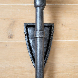 Hand Forged Wrought Iron Wall Sconce: Medieval Viking Torch Lamp