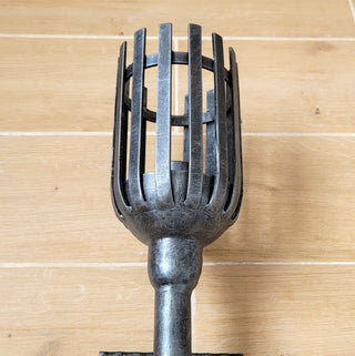 Hand Forged Wrought Iron Wall Sconce: Medieval Viking Torch Lamp