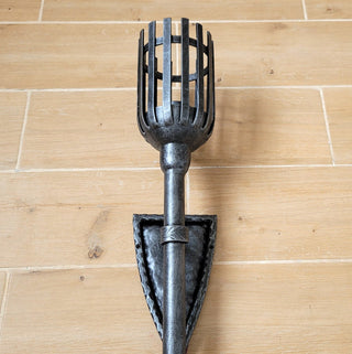 Hand Forged Wrought Iron Wall Sconce: Medieval Viking Torch Lamp