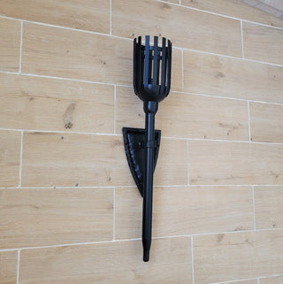 Hand Forged Wrought Iron Wall Sconce: Medieval Viking Torch Lantern