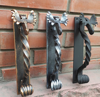 Metal Moose Door Handle: Sturdy Barn Door Pull