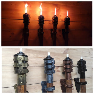 Flaming torch Wall candleholders Vikings Flame Wall sconce