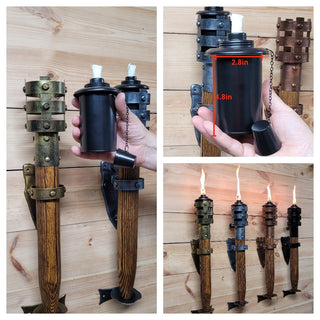 Hand Forged Viking Torch Wall Sconce: Rustic Medieval Candle Holder