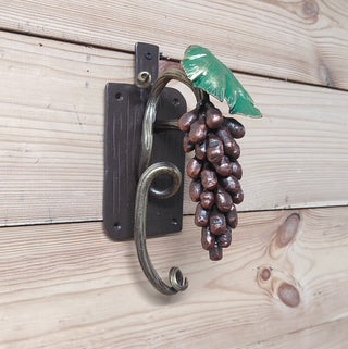 Hand Forged Iron Grapes Door Handle: Unusual Kitchen Decor