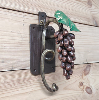 Hand Forged Iron Grapes Door Handle: Unusual Kitchen Decor