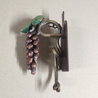 Hand Forged Iron Grapes Door Handle: Unusual Kitchen Decor
