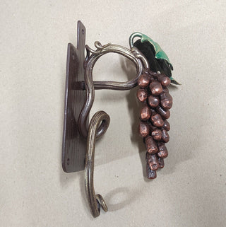 Hand Forged Iron Grapes Door Handle: Unusual Kitchen Decor