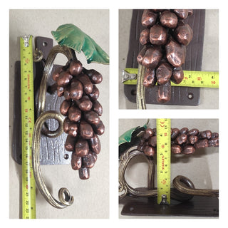 Hand Forged Iron Grapes Door Handle: Unusual Kitchen Decor
