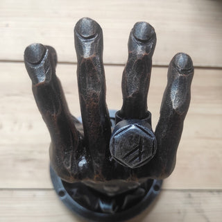 Handmade Viking Axe/Hammer Holder: Warrior Wall Decor