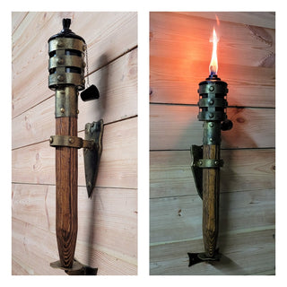 Flaming torch Wall candleholders Vikings Flame Wall sconce