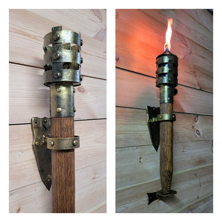 Flaming torch Wall candleholders Vikings Flame Wall sconce