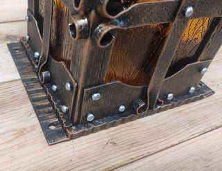 Handmade Medieval Metal Lantern: Outdoor Viking Style Light