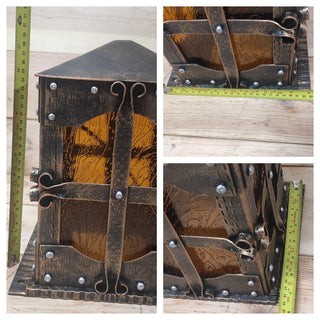 Handmade Medieval Metal Lantern: Outdoor Viking Style Light