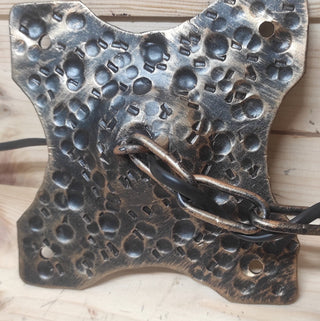 Handmade Forged Medieval Lantern: Rustic Gothic Ceiling Light