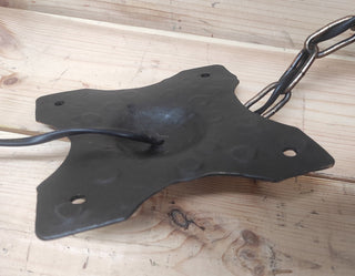 Handmade Forged Medieval Lantern: Rustic Gothic Ceiling Light