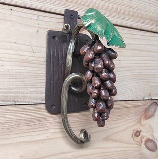 Hand Forged Iron Grapes Door Handle: Unusual Kitchen Decor
