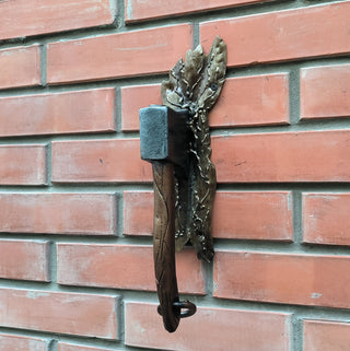 Handmade Axe Door Handle: Metal Barn Door Pull