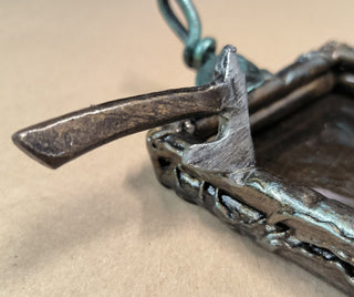 Handmade Forged Iron Ashtray: Metal Sculpture, Art Decor