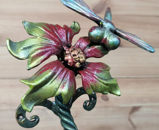 Hand Forged Flower Door Handle: Wrought Iron Barn Decor
