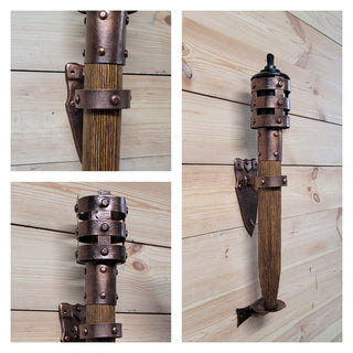 Reserved Flaming torch Wall candleholders Vikings Flame Wall sconce