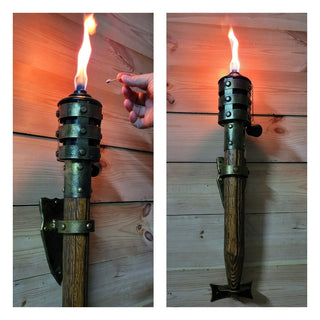 Flaming torch Wall candleholders Vikings Flame Wall sconce