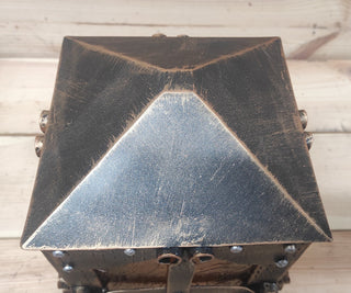 Handmade Medieval Metal Lantern: Outdoor Viking Style Light