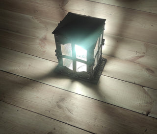 Handmade Medieval Metal Lantern: Outdoor Viking Style Light