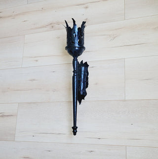 Handmade Metal Torch Wall Sconce: Gothic Medieval Lighting