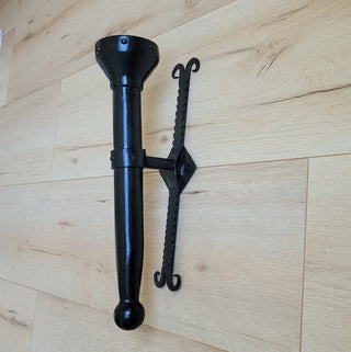 Handmade Metal Torch Wall Sconce: Gothic Medieval Lighting