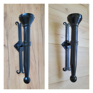 Handmade Metal Torch Wall Sconce: Gothic Medieval Lighting