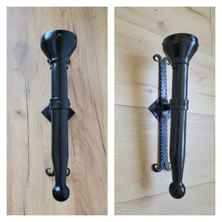 Handmade Metal Torch Wall Sconce: Gothic Medieval Lighting