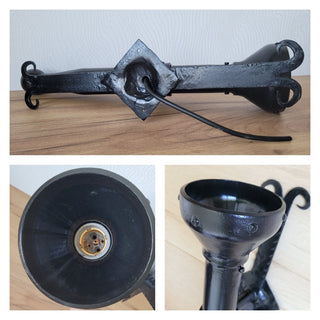 Handmade Metal Torch Wall Sconce: Gothic Medieval Lighting