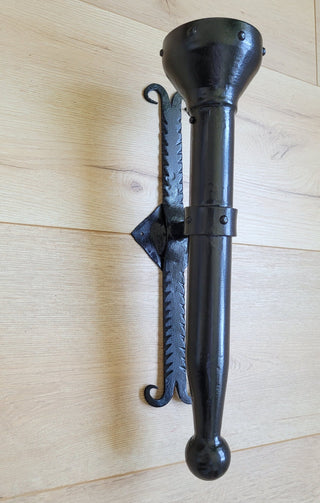 Handmade Metal Torch Wall Sconce: Gothic Medieval Lighting