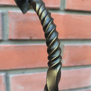 Hand Forged Dragon Door Handle: Wrought Iron Barn Door Decor