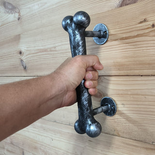 Door handle dog bone, barn door handle, door handle, metal handle, hand forged handle