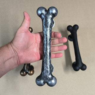 Door handle dog bone, barn door handle, door handle, metal handle, hand forged handle