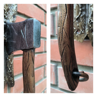 Handmade Axe Door Handle: Metal Barn Door Pull