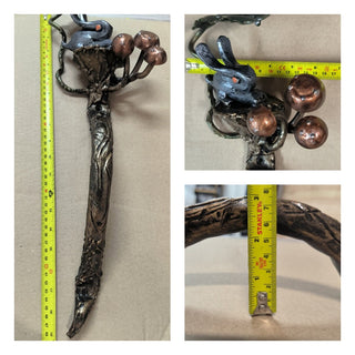Handmade Metal Bunny Door Handle: Rustic Home or Garden Decor