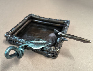 Metal ashtray, Ashtray hemp, Forged ashtray, Iron ashtray, Iron gifts, Forged sculpture, Iron ornaments, Metal sculpture, Forged gifts