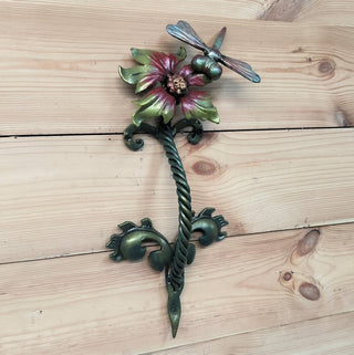 Flower door handle, barn door handle, door decor