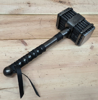 Wrought Iron Viking Hammer: Hand Forged Decorative Hammer