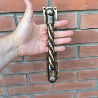 Hand Forged Steel Door Handle: Wrought Iron Barn Door Decor