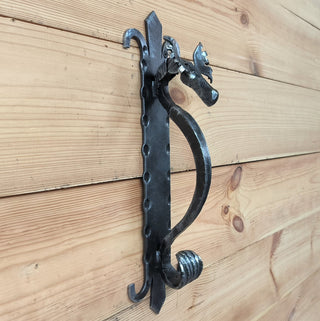 Handmade Metal Moose Door Handle: Rustic Barn Door Pull