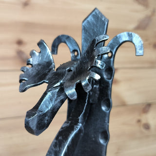 Handmade Metal Moose Door Handle: Rustic Barn Door Pull