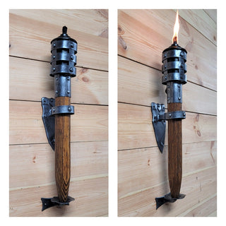 Flaming torch Wall candleholders Vikings Flame Wall sconce