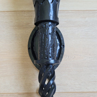 Handmade Metal Torch Wall Sconce: Gothic Medieval Lighting