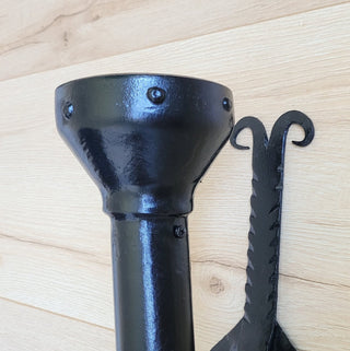 Handmade Metal Torch Wall Sconce: Gothic Medieval Lighting